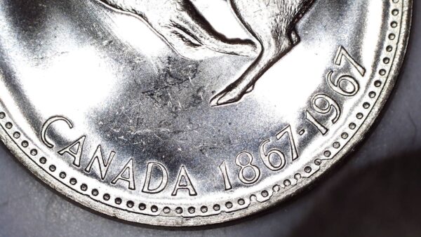 Canada - 5 Cents 1967 - Marques de bordure
