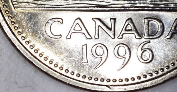 CANADA - 5 Cents 1996 Near - Double Reverse