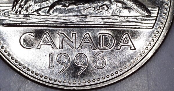 Canada - 5 Cents 1996 Près - Reine et Castor Rayonnants