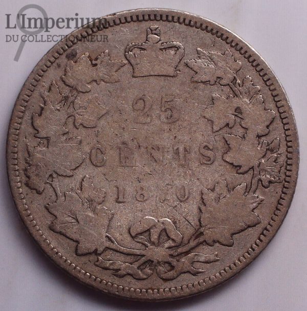 Canada - 25 cents 1870 Obv 1 - G-4