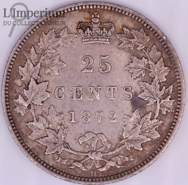 Canada - 25 Cents 1872H - VF-30