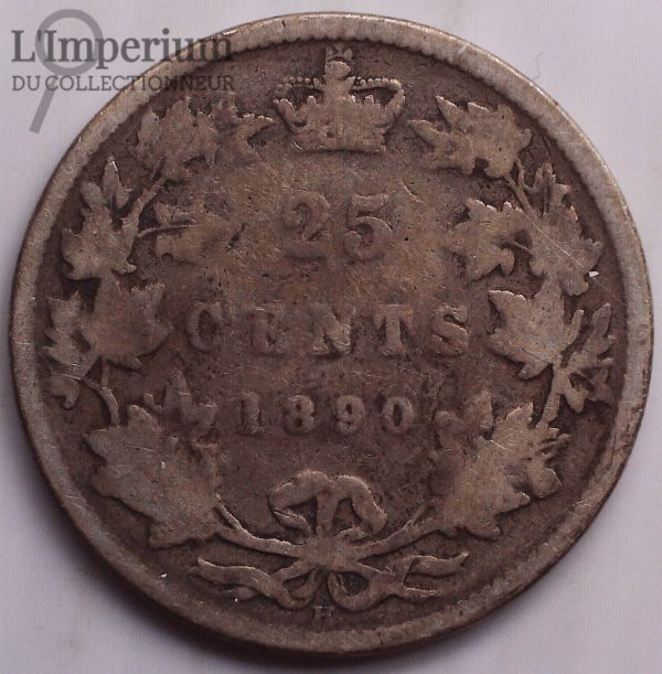 Canada - 25 cents 1890H - G-4