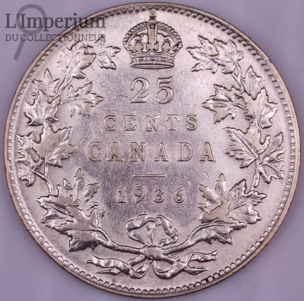 Canada - 25 Cents 1936 VF-30