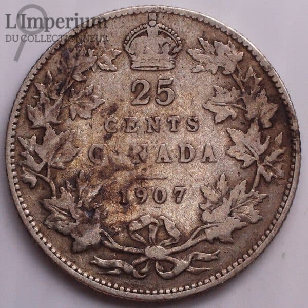 Canada - 25 cents 1907 - VG-10+