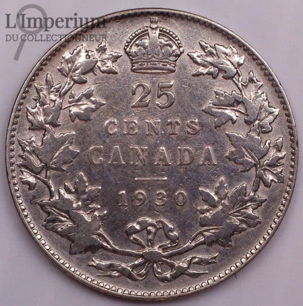 Canada - 25 cents 1930 Bar - VG-10+