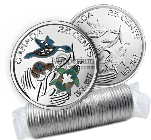 Canada - Rouleau Original de 25 Cents 2017 Canada 150