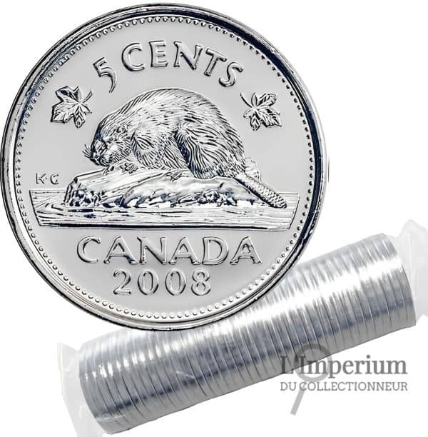 Canada - Rouleau Original de 5 Cents 2008