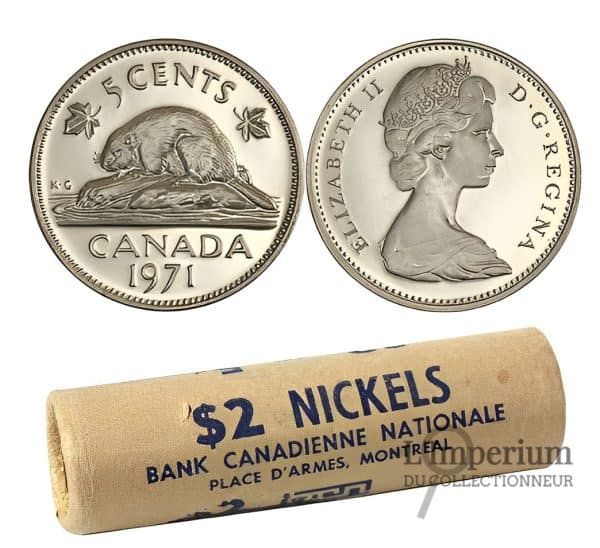 Canada - Rouleau Original de 5 Cents 1971