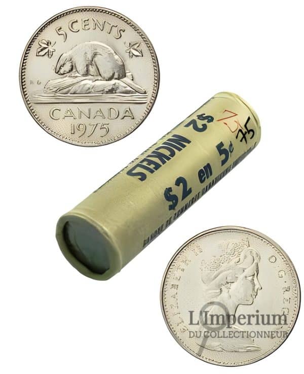 Canada - Rouleau Original de 5 Cents 1975