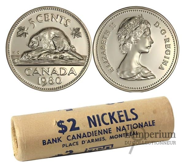 Canada - Rouleau Original de 5 Cents 1980
