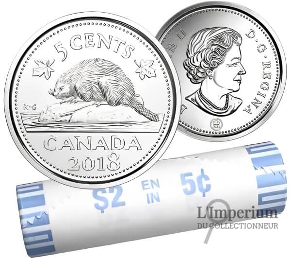 Canada - Rouleau Original de 5 Cents 2018