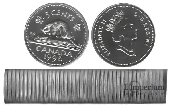 Canada - Rouleau Original de 5 Cents 1996
