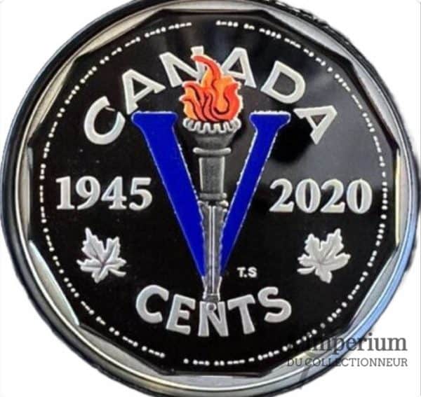 Canada - 5 Cents 2020 75e Anniversaire de la Victoire en Europe Coloré - Épreuve