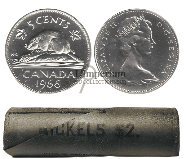Canada - Rouleau Original de 5 Cents 1966