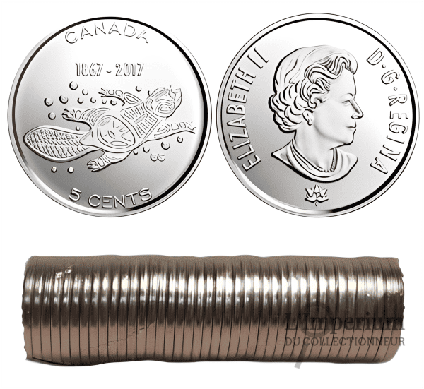 Canada - Rouleau Original de 5 Cents Canada 150 MRC 2017