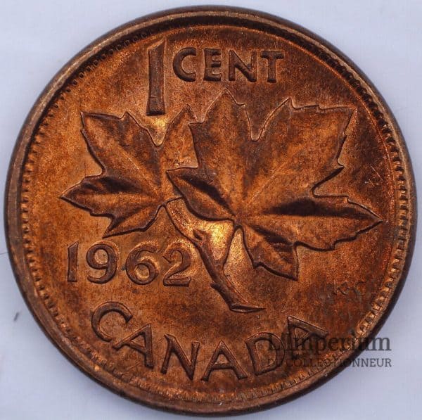 Canada - 1 Cent 1962 Double 962 - AU-50