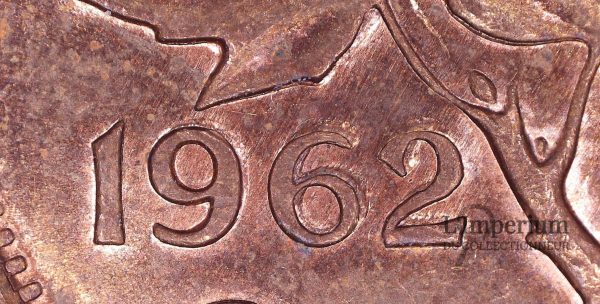 Canada - 1 Cent 1962 Double 962 - EF-45