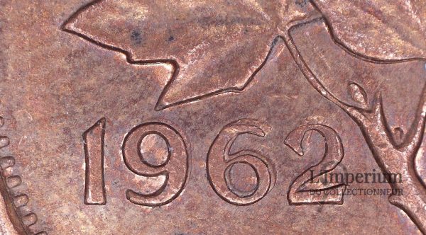 Canada - 1 Cent 1962 Double 962 - VF-30