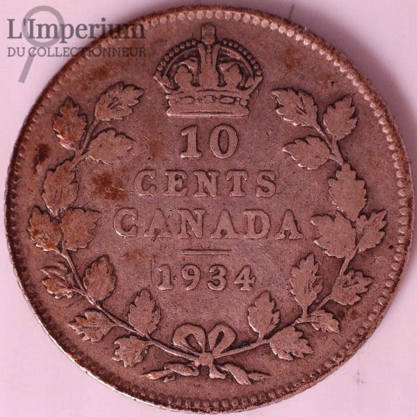 Canada - 10 Cents 1934 - VG-10+
