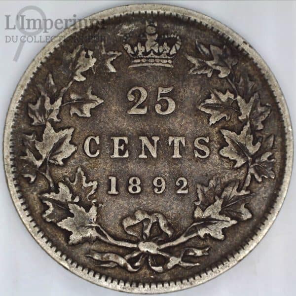 Canada - 25 Cents 1892 - F-12