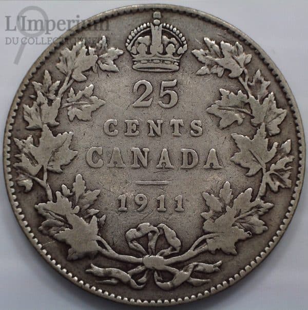 Canada - 25 Cents 1911 - VG-8
