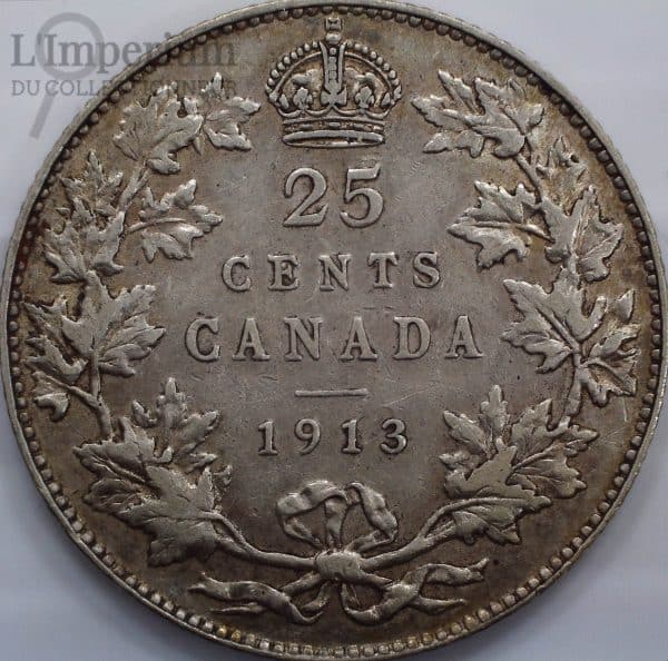 Canada - 25 Cents 1913 - VF-30