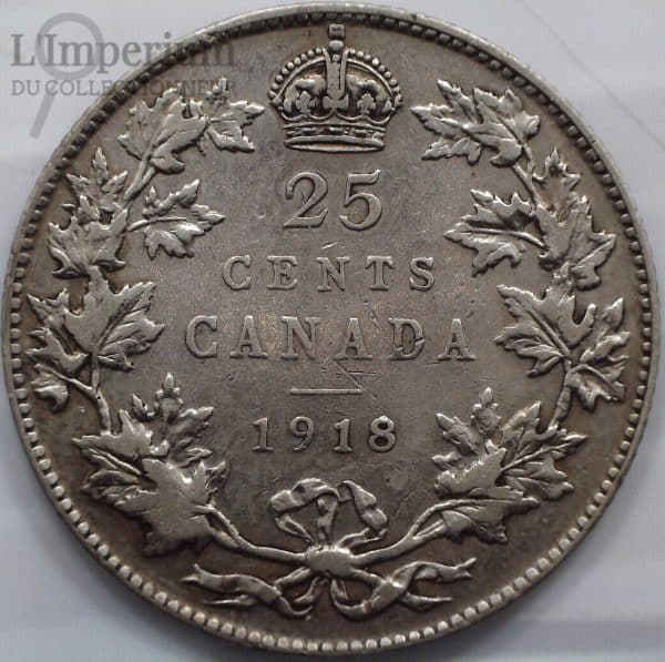 Canada - 25 Cents 1918 - F-15