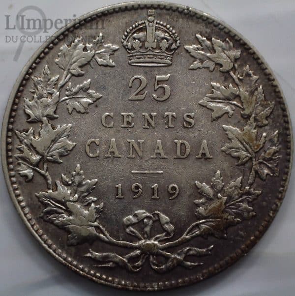 Canada - 25 Cents 1919 - VF-20