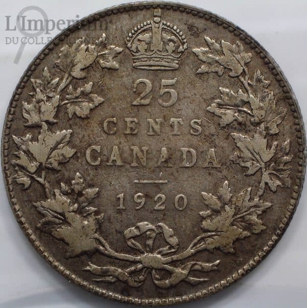 Canada - 25 Cents 1920 - VG-10+