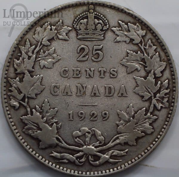 Canada - 25 cents 1929 - F-12