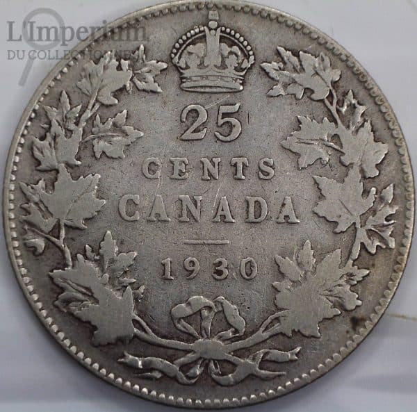 Canada - 25 cents 1930 - VG-8