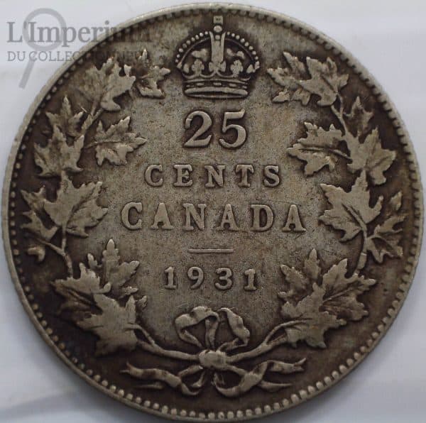 Canada - 25 cents 1931 - VG-10+
