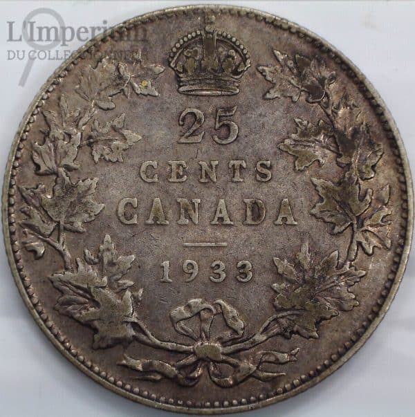 Canada - 25 Cents 1933 - F-12