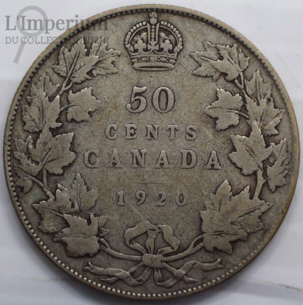 Canada - 50 Cents 1920 Large 0 - VG-8