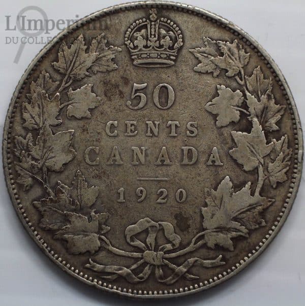 Canada - 50 Cents 1920 Small 0 - VG-10