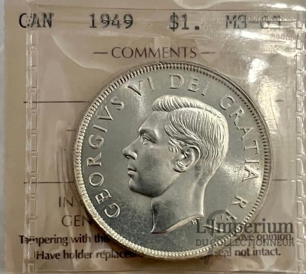 Canada - Dollar 1949 - Certifié ICCS MS-65