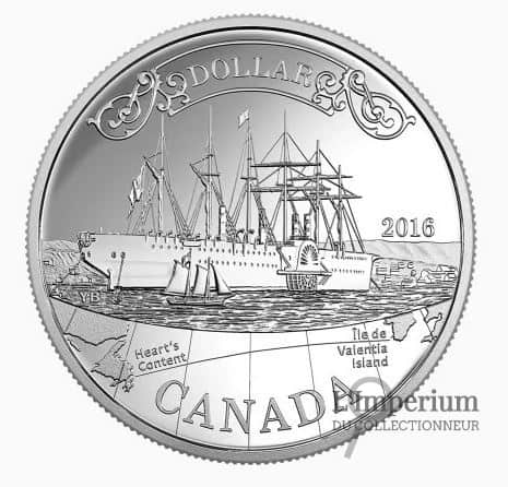 Canada - Dollar 2016 en Argent 150e Anniversaire du Câble Transatlantique