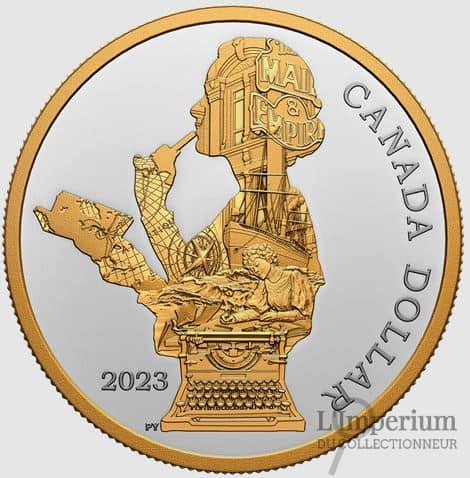 Canada - Dollar 2023 Épreuve Numismatique en Argent Fin Plaqué Or Kathleen Coleman