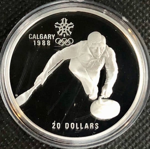 Canada - Pièce de 20 Dollars en Argent fin (pièce no.8 Curling, série 5)