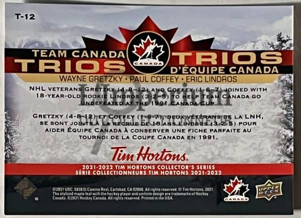 Team Canada Trios 2022 - T-12 Gretzky/Coffey/Lindros Reverse