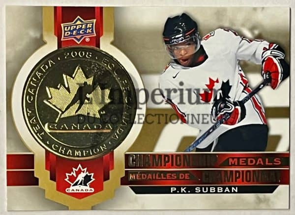 Médailles de Championnat Team Canada 2022 - M-13 P.K. Subban