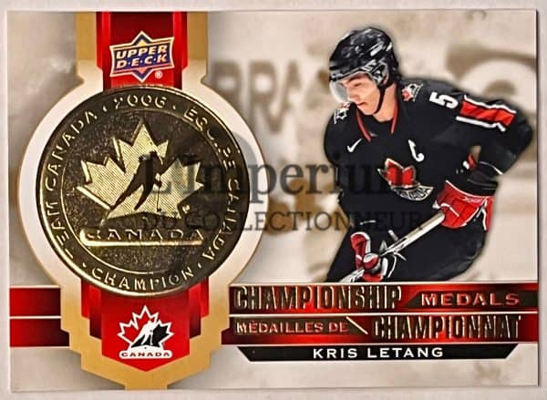 Médailles de Championnat Team Canada 2022 - M-14 Kris Letang