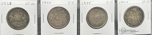 4 X 50 Cents 1939-1950-1955-1964