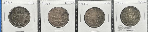 4 X 50 Cents 1937-1943-1953-1961