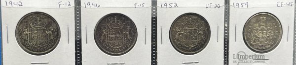 4 X 50 Cents 1942-1946-1952-1959