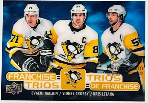 T-20 Evgeni Malkin - Sidney Crosby - Kris Letang - Carte d'Hockey LNH 2020-2021