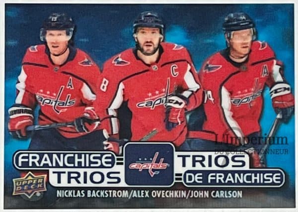 T-7 Nicklas Backstrom - Alex Ovechkin - John Carlson - Carte d'Hockey LNH 2020-2021