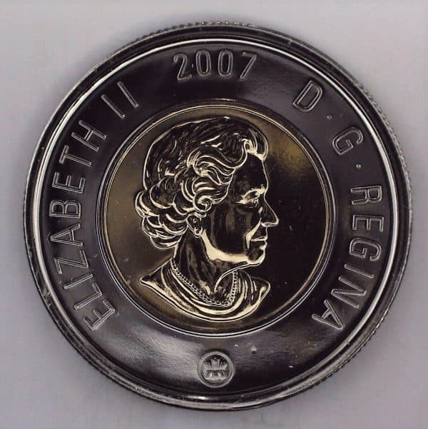 2007 Canada 2 Dollars Logo de MRC NBU