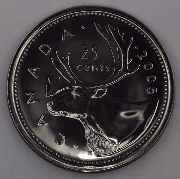 2005P Canada 25 cents NBU