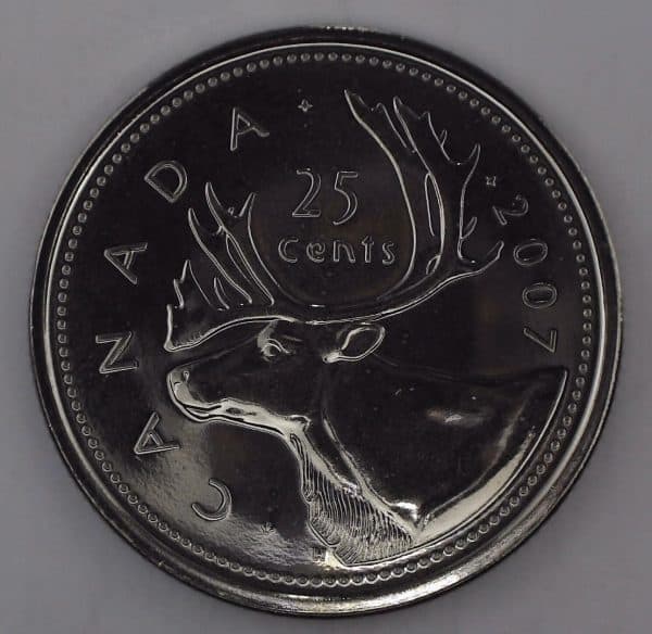 2007 Canada 25 cents NBU